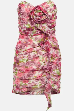Alessandra Rich Floral silk minidress
