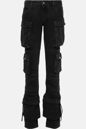The Attico Low-rise straight cargo jeans