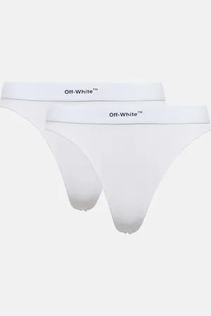 OFF-WHITE Set of 2 logo cotton thongs