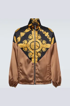 VERSACE Maschera Baroque satin bomber jacket