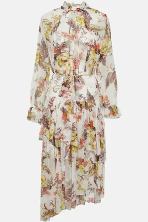 ZIMMERMANN Matchmaker floral tiered midi dress