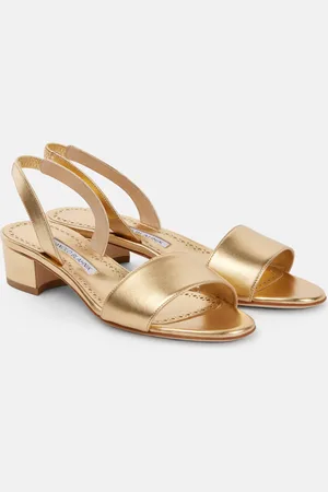 Manolo Blahnik Patopia 30 metallic leather sandals