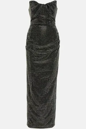 Roland Mouret Embellished strapless maxi dress