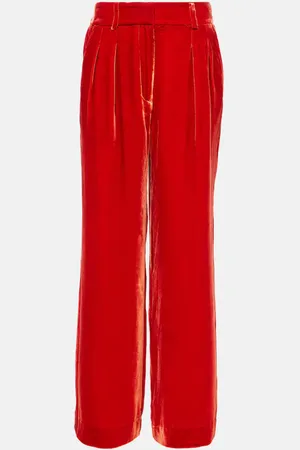 ULLA JOHNSON Veronica velvet wide-leg pants
