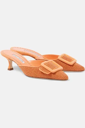 Manolo Blahnik Maysale 50 raffia mules