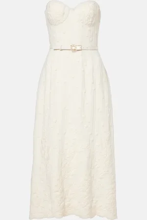 Elie saab Embroidered cady midi dress