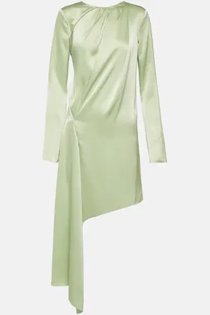 J.W.Anderson Asymmetric satin midi dress