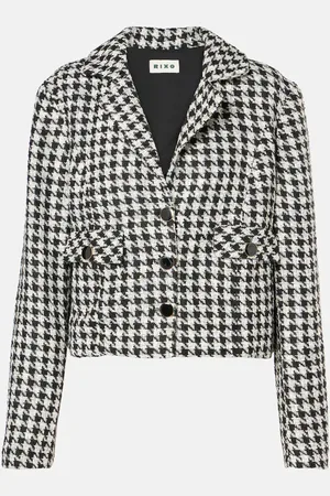 RIXO London Houndstooth cropped jacket