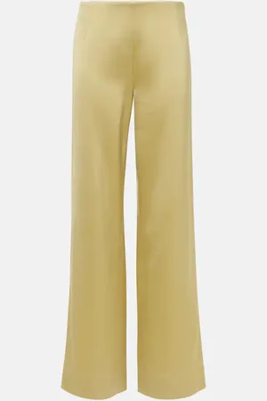 Totême High-rise satin wide-leg pants