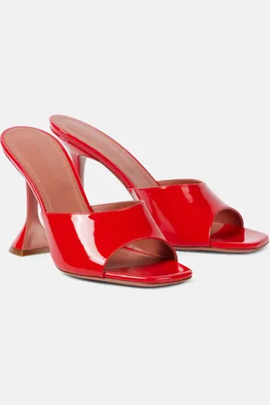 Amina Muaddi Lupita 70 patent leather mules