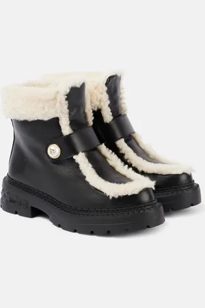 Jimmy Choo Shea shearling-lined leather ankle boots