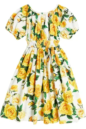 Dolce & Gabbana Ruffled floral cotton poplin dress