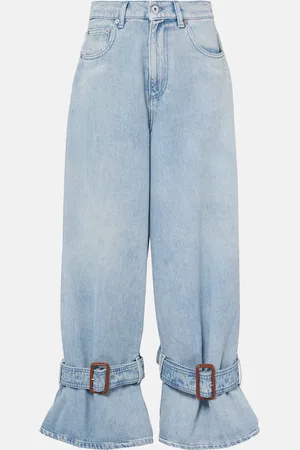 J.W.Anderson Buckle-detail mid-rise wide-leg jeans