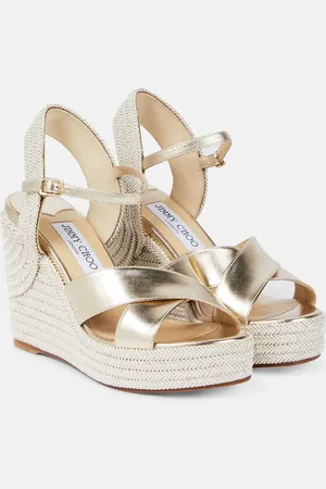 Jimmy Choo Dellena 100 leather wedge sandals