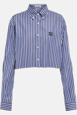 Miu Miu Long-sleeve cropped shirt
