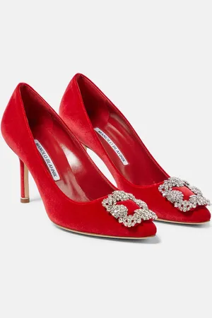 Manolo Blahnik Hangisi velvet pumps