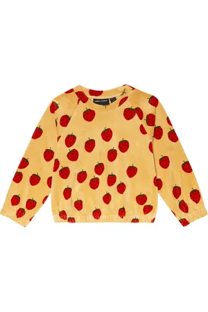 Mini Rodini Printed cotton velvet sweatshirt