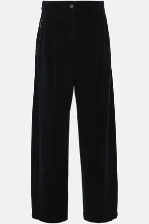 Brunello Cucinelli Cotton-blend velvet straight pants