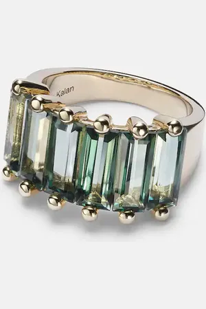 Suzanne Kalan 14kt gold ring with topazes