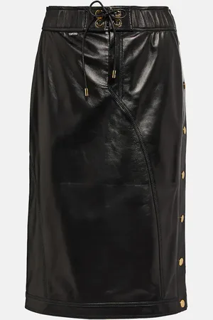 Tom Ford Leather midi skirt
