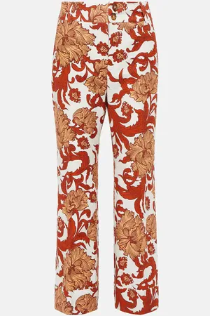 La DoubleJ Hendrix jacquard high-rise cotton straight pants