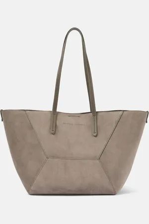 Brunello Cucinelli Duo Large suede tote bag