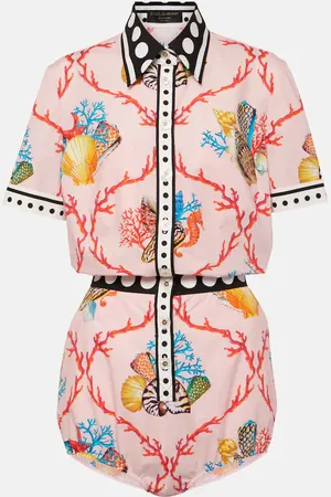 Dolce & Gabbana Capri printed cotton playsuit