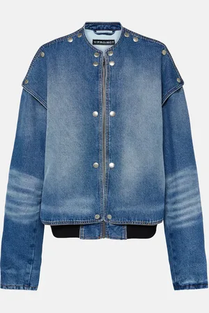 Y / PROJECT Snap Off denim bomber jacket