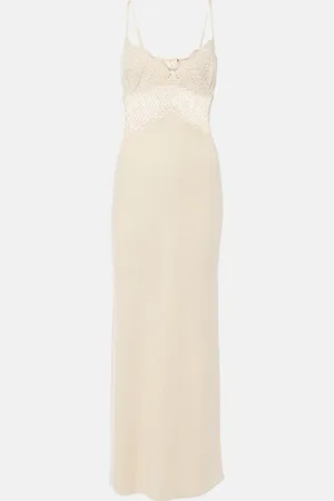 Staud Tara cotton crochet maxi dress