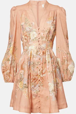 ZIMMERMANN Tallow floral linen minidress