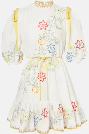 ALÉMAIS Embroidered cotton minidress