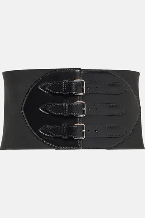 Alaïa Buckled leather corset belt
