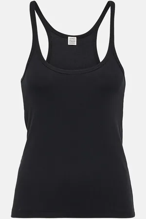 Totême Cotton-blend racerback tank top