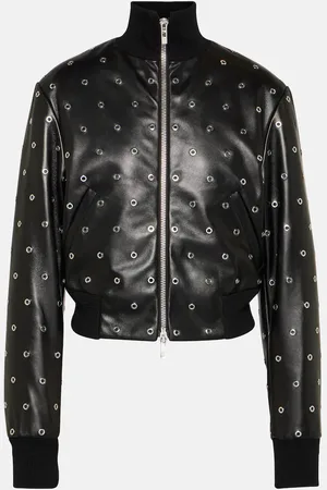 Alaïa Studded leather bomber jacket