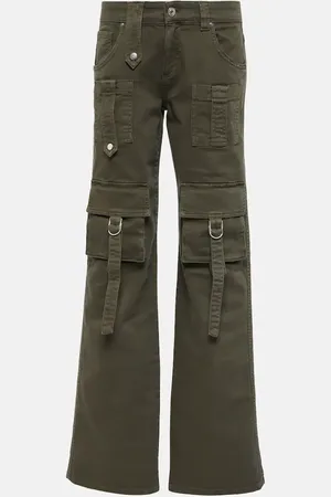 BLUMARINE Low-rise denim cargo pants