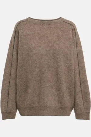 Brunello Cucinelli Embellished mohair-blend sweater