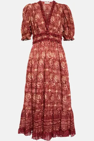 ULLA JOHNSON Elli printed cotton midi dress