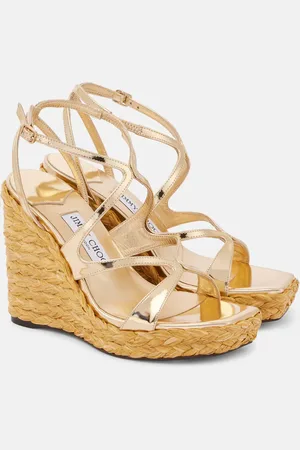 Jimmy Choo Ayla 110 metallic leather sandals