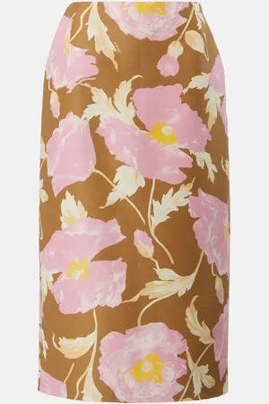 La DoubleJ Floral wool-blend cady pencil skirt