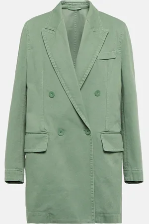 Max Mara Double-breasted cotton blazer