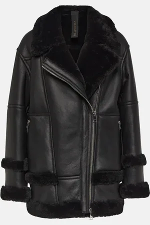 Blancha Leather and shearling jacket