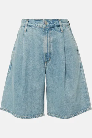 AGOLDE Ellis mid-rise denim Bermuda shorts