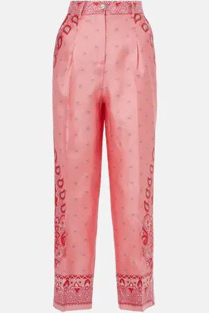 Etro Paisley silk straight pants