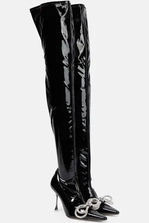 Mach & Mach Double Bow embellished over-the-knee boots