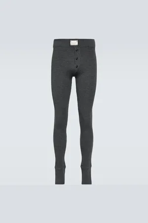 Dolce & Gabbana Logo ribbed-knit wool-blend leggings