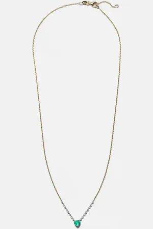 Roxanne First Heart 18kt necklace with diamonds and emerald