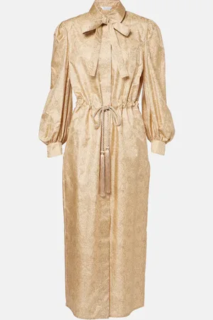 Max Mara Ape belted silk twill maxi dress