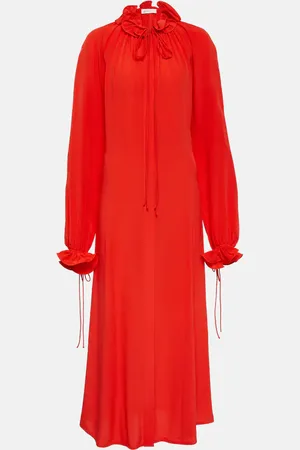 Victoria Beckham Ruched silk chiffon maxi dress