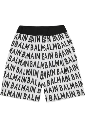 Balmain Logo jacquard cotton shorts