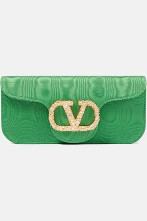 VALENTINO GARAVANI LocÃ² Mini embellished moirÃ© clutch